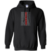 Image of American Flag T-Shirt Red Line Veteran w Dog Tag Long Sleeve
