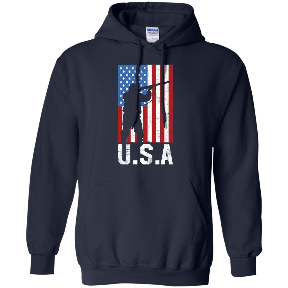 American Flag Long Sleeve Shirt Hunting 4th of July USA Gift