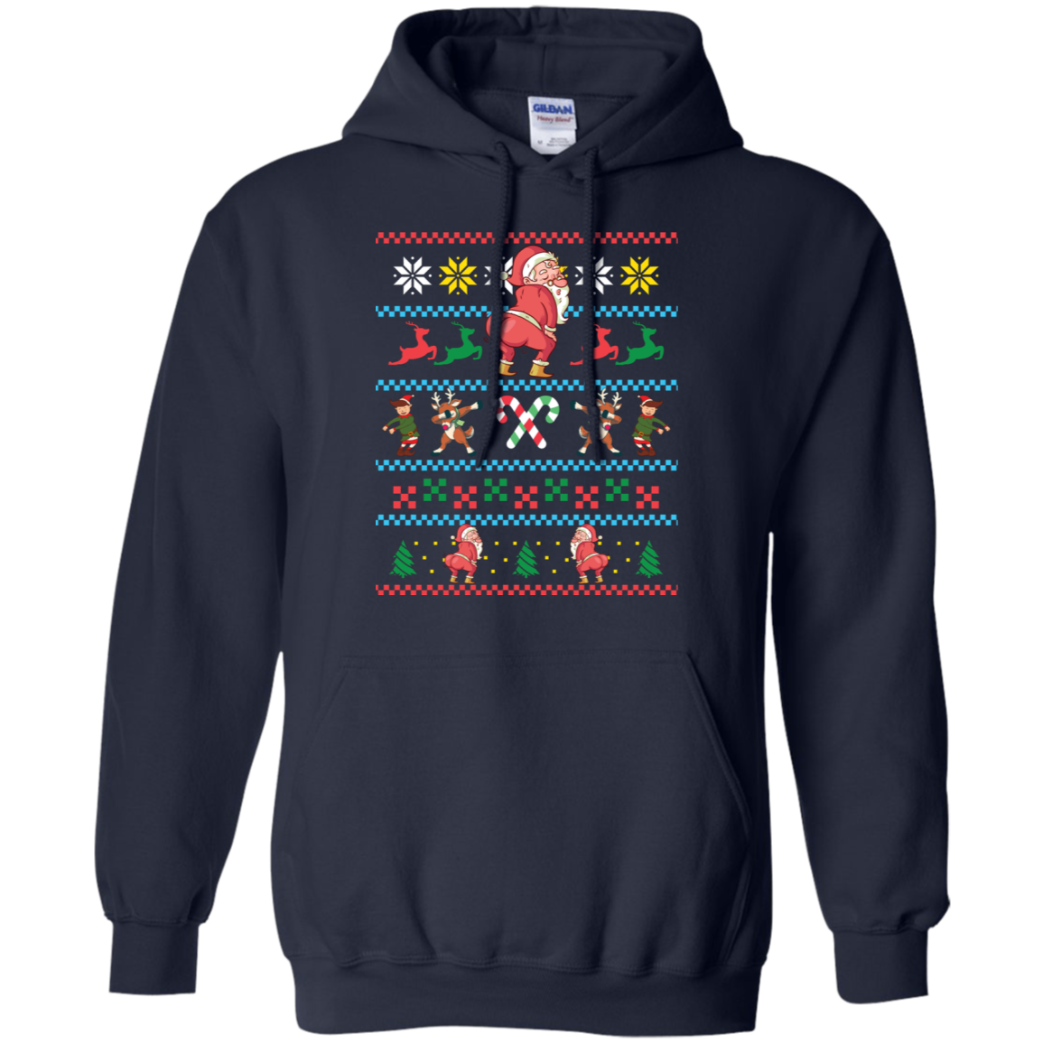 Santa Twerking T-Shirt Funny Elf Floss Dab Ugly Sweater