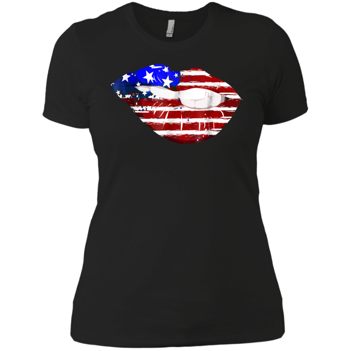 American Flag Sexy Lips Shirt -July 4th Gift