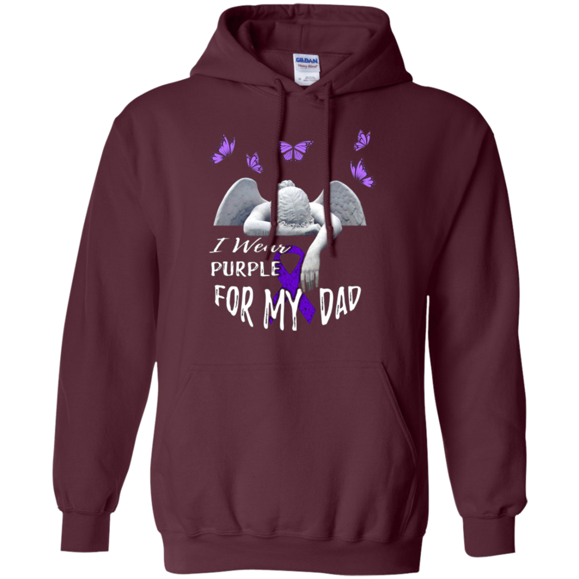 Alzheimer Awareness T-Shirt I Wear Purple for my Dad Tee