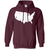 Image of American Map Shirt Ice Hockey Rink Novelty Long Sleeve Tee