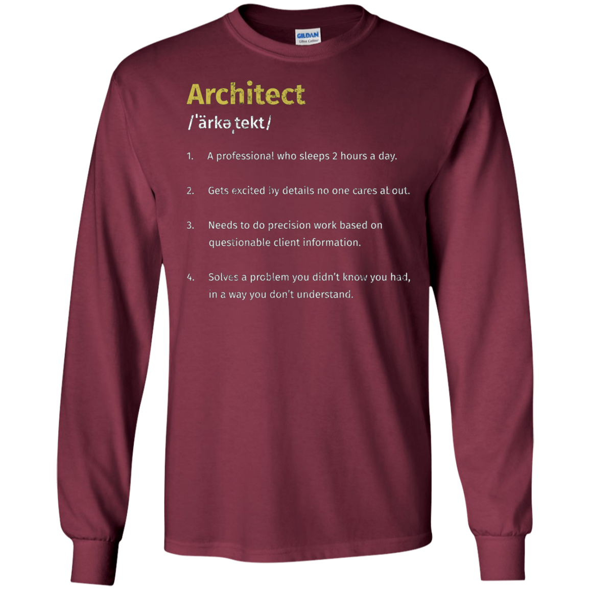 Architect Definition T-Shirt Architecture Distressed Tee