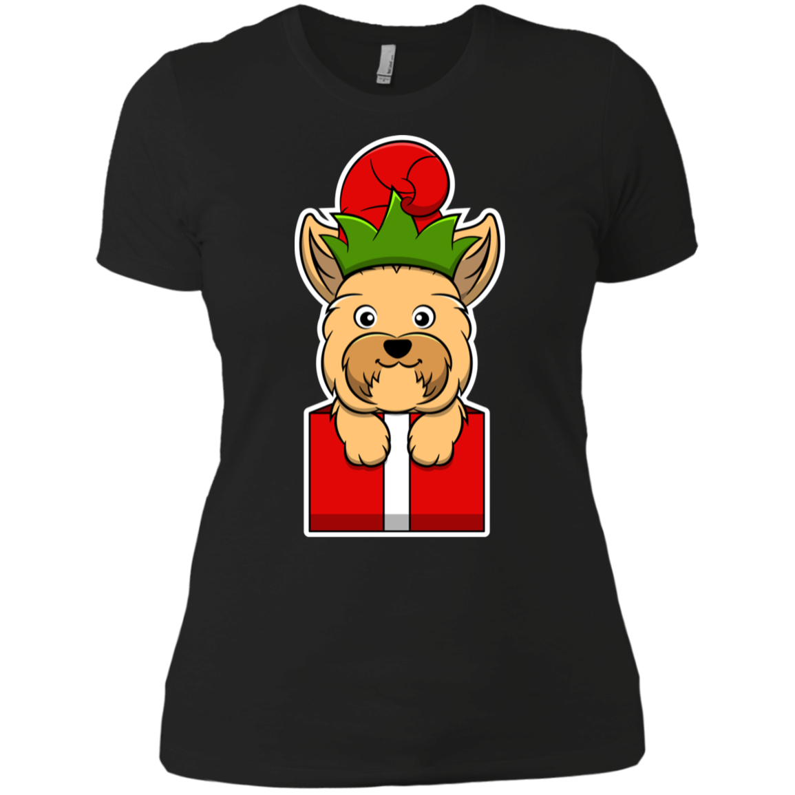 Christmas Yorkshire Terrier Dog T-Shirt, Puppy Xmas Gift