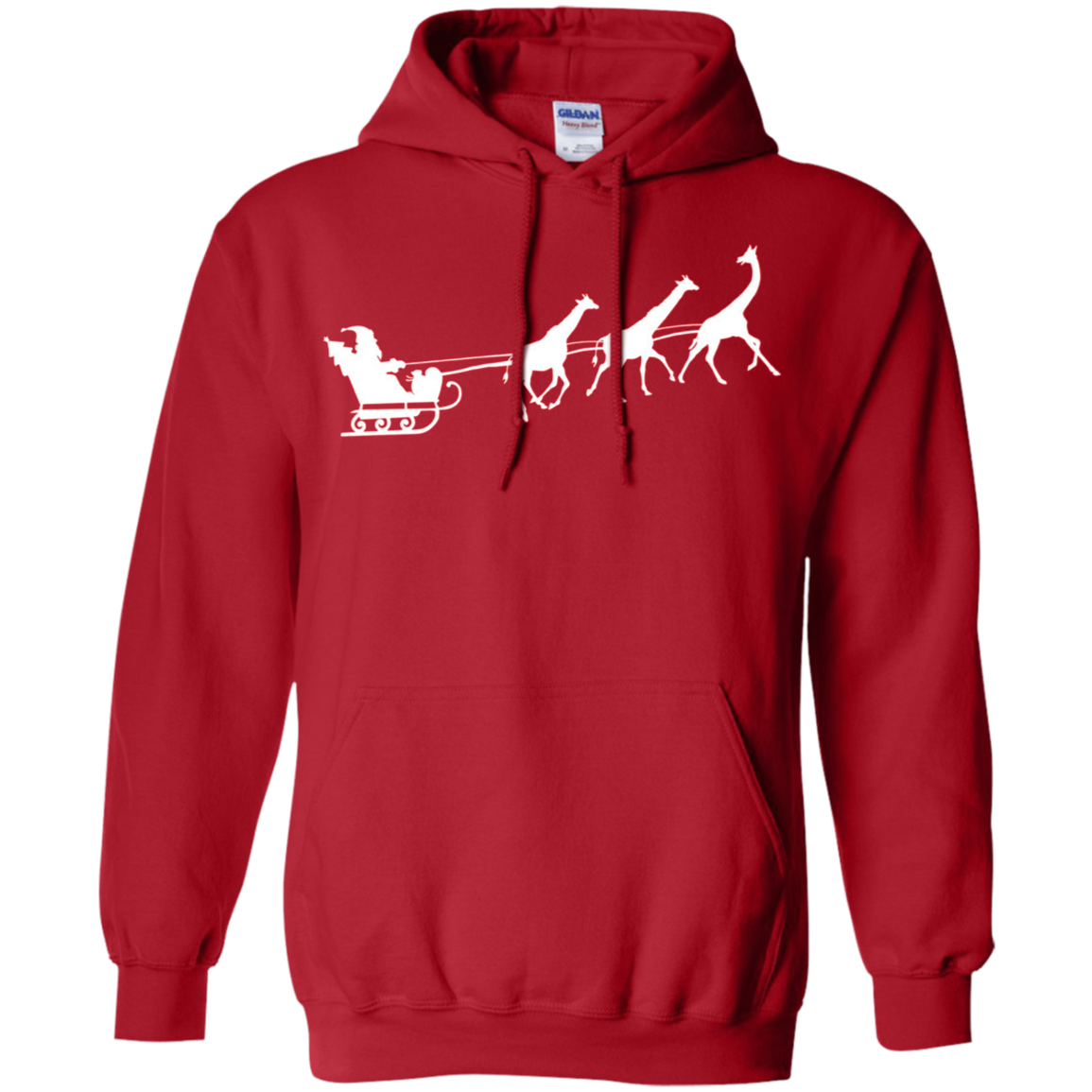 African Santa Sleigh Giraffe T-shirt Merry Christmas Gifts