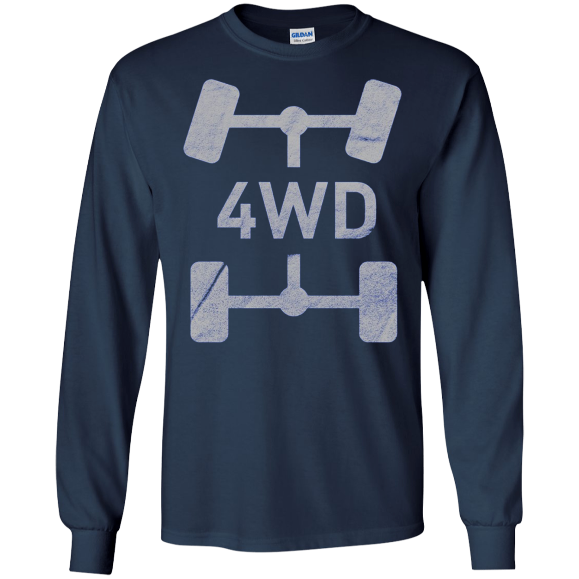 4WD Retro Long Sleeve T-Shirt Offroad Overland 4x4