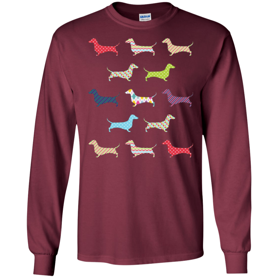 Christmas Wrapped Dachshund Funny Doxie T-Shirt