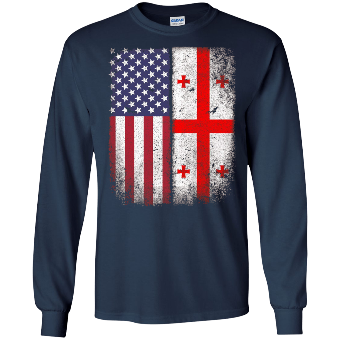 American Georgian Flag T-shirt Georgia Republic Country
