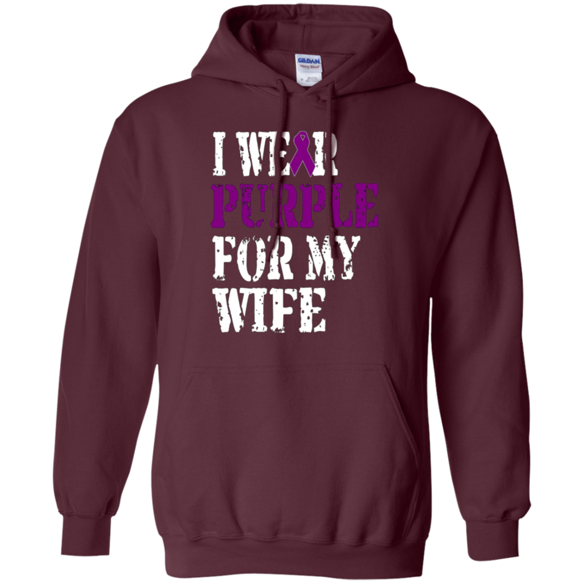 Alzheimer's Awareness T-shirt I Wear Purple For My WIfe