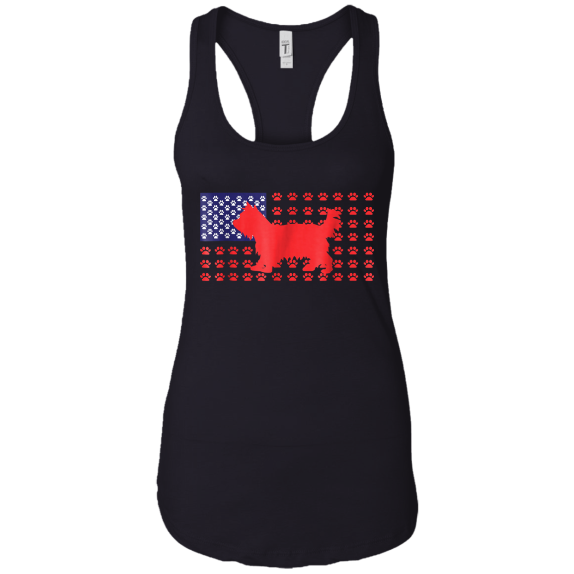 4th of July Tshirt - Funny Yorkshire Terrier American Flag