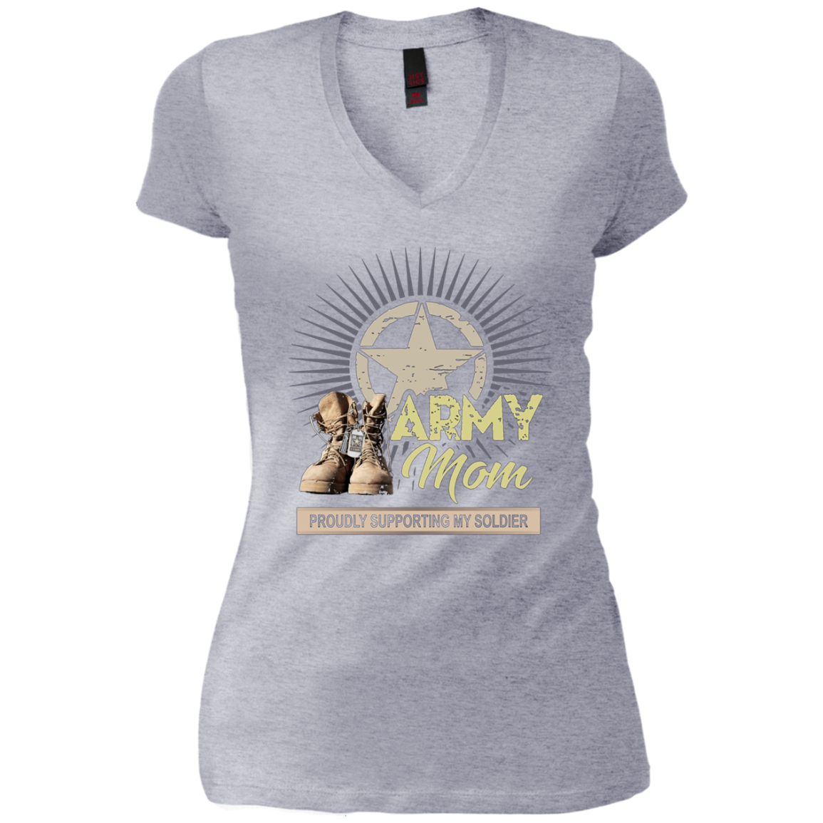 Army Mom Proudly Supporting My Soldier T-Shirt Veterans Gift