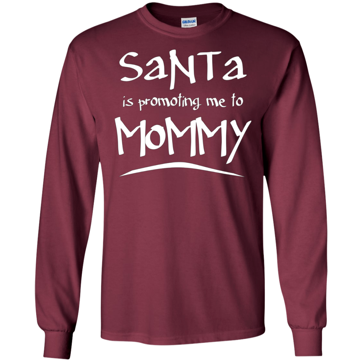 Santa Is Promoting Me To Mommy T-Shirt | Christmas Tee