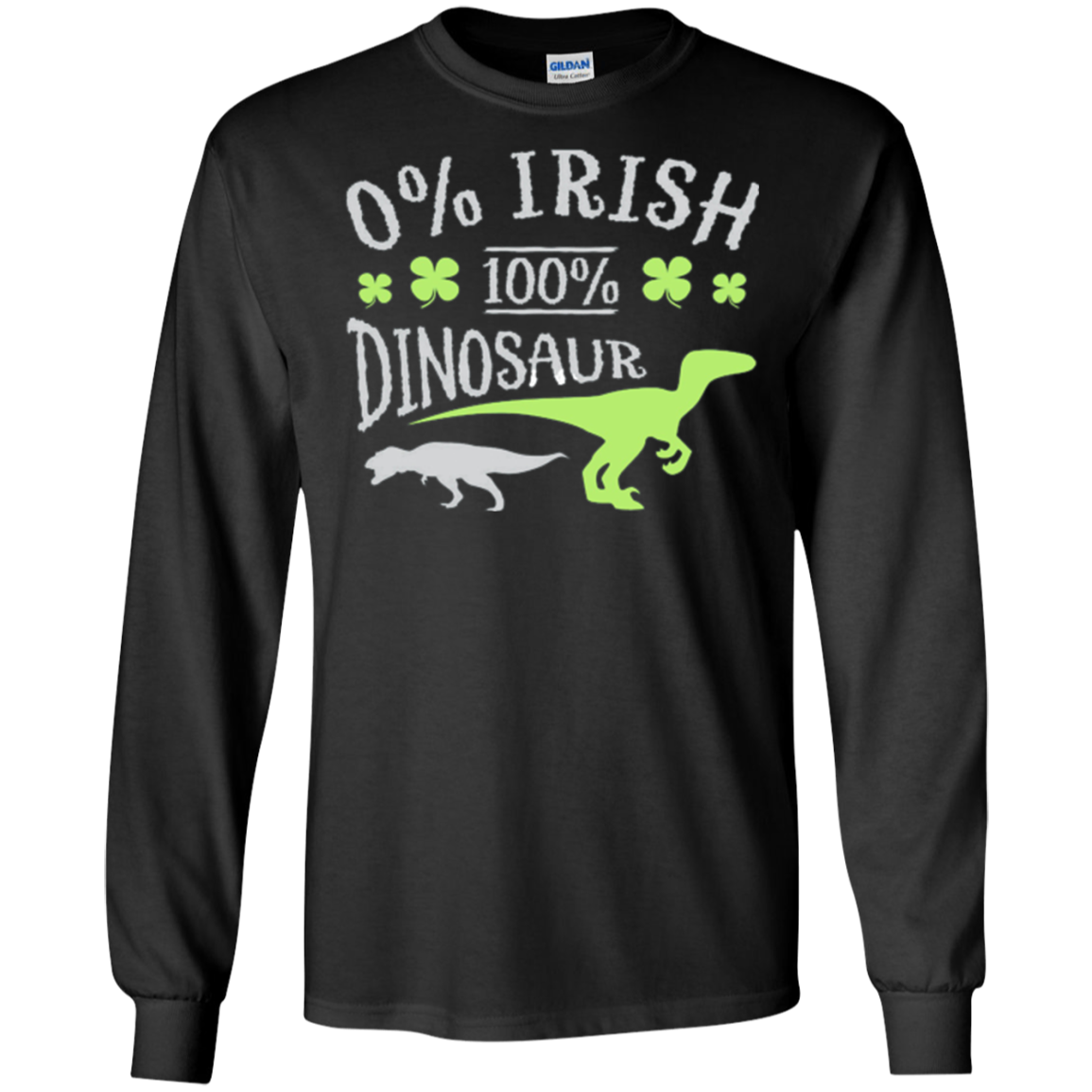 0% Irish 100% Dinosaur T-Shirt
