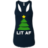 Image of Christmas Tree Lit Af Funny Christmas Shirt