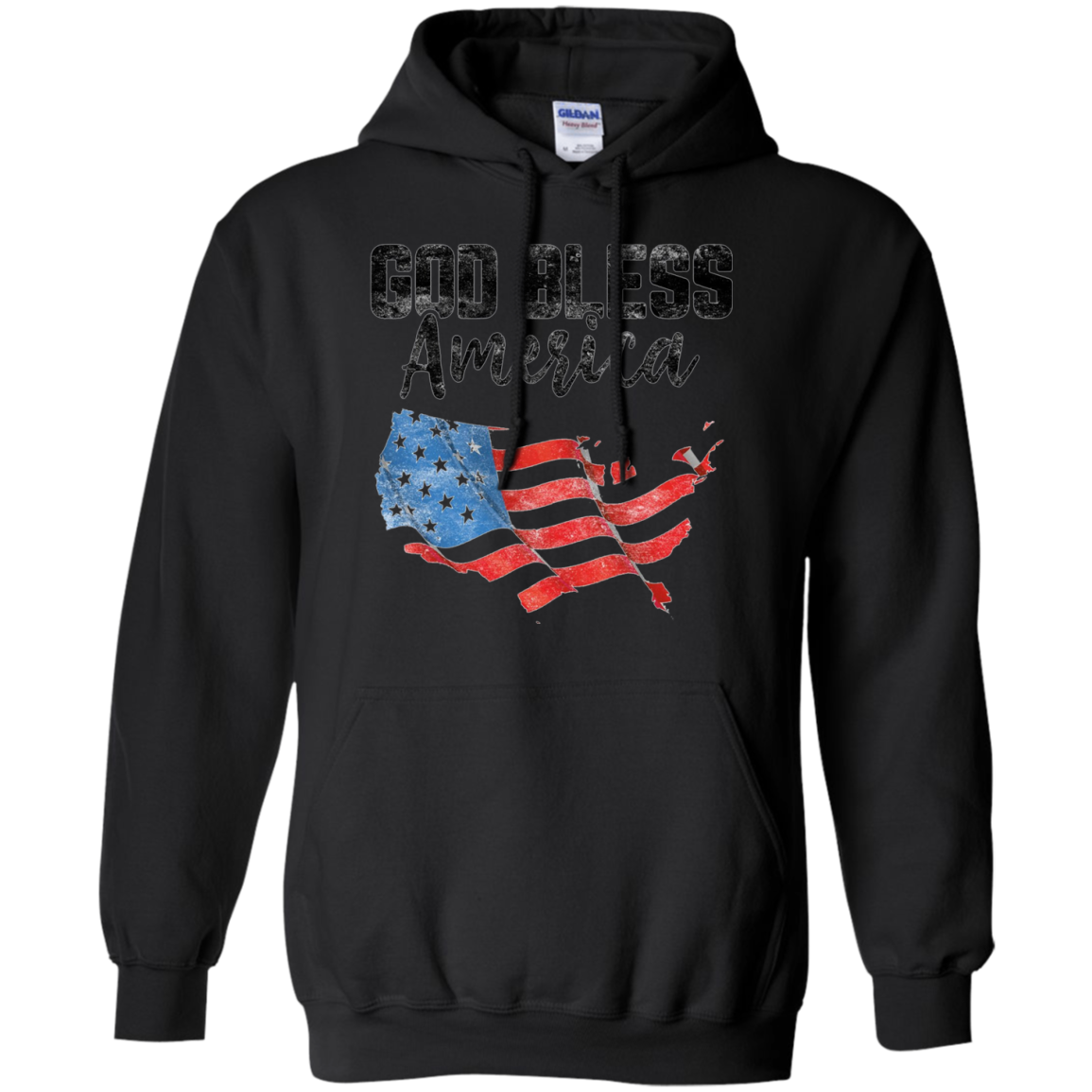 American Flag T-Shirt God Bless America 4th of July Tee Unis