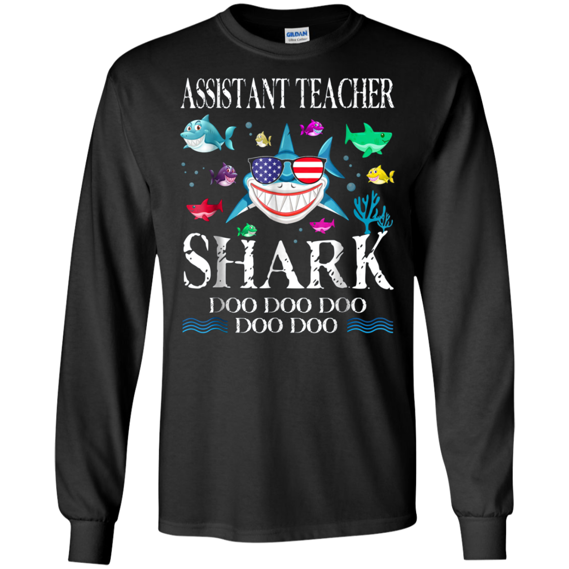 Assistant Teacher Shark Doo Doo Doo T-Shirt Gift