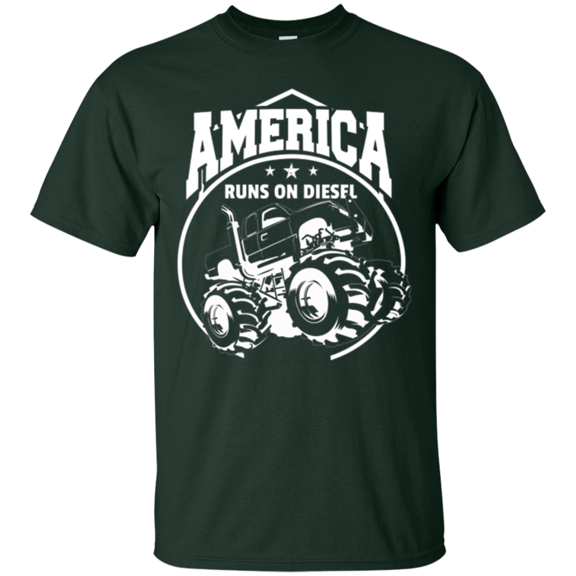 America Runs On Diesel Gear Monster SUV Truck Fans T-Shirt