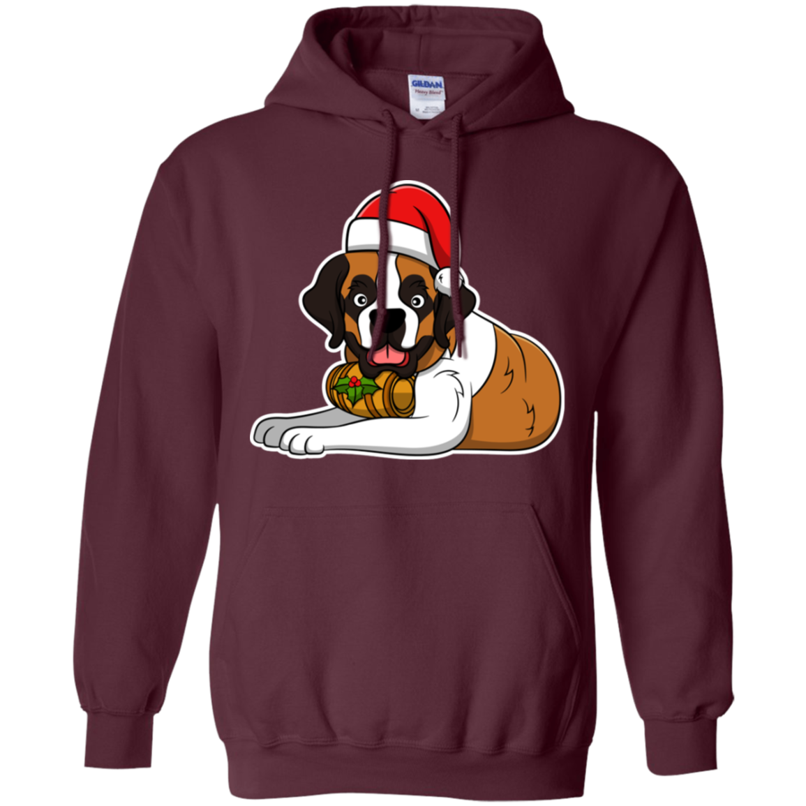 Christmas St. Bernard Dog T-Shirt, Puppy Xmas Gift