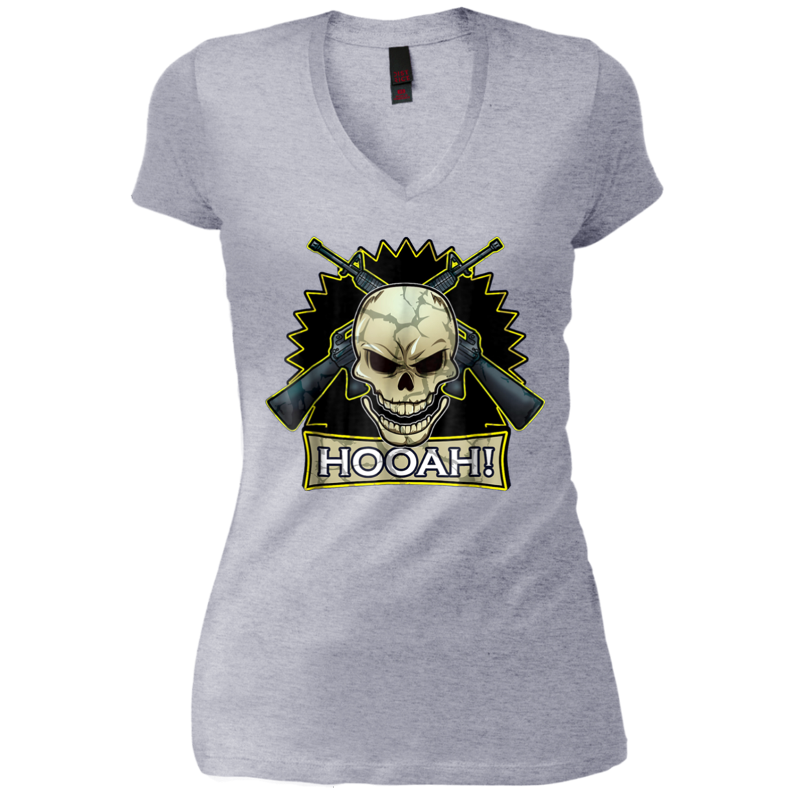 Army Veteran Military Skull Hooah T-Shirt