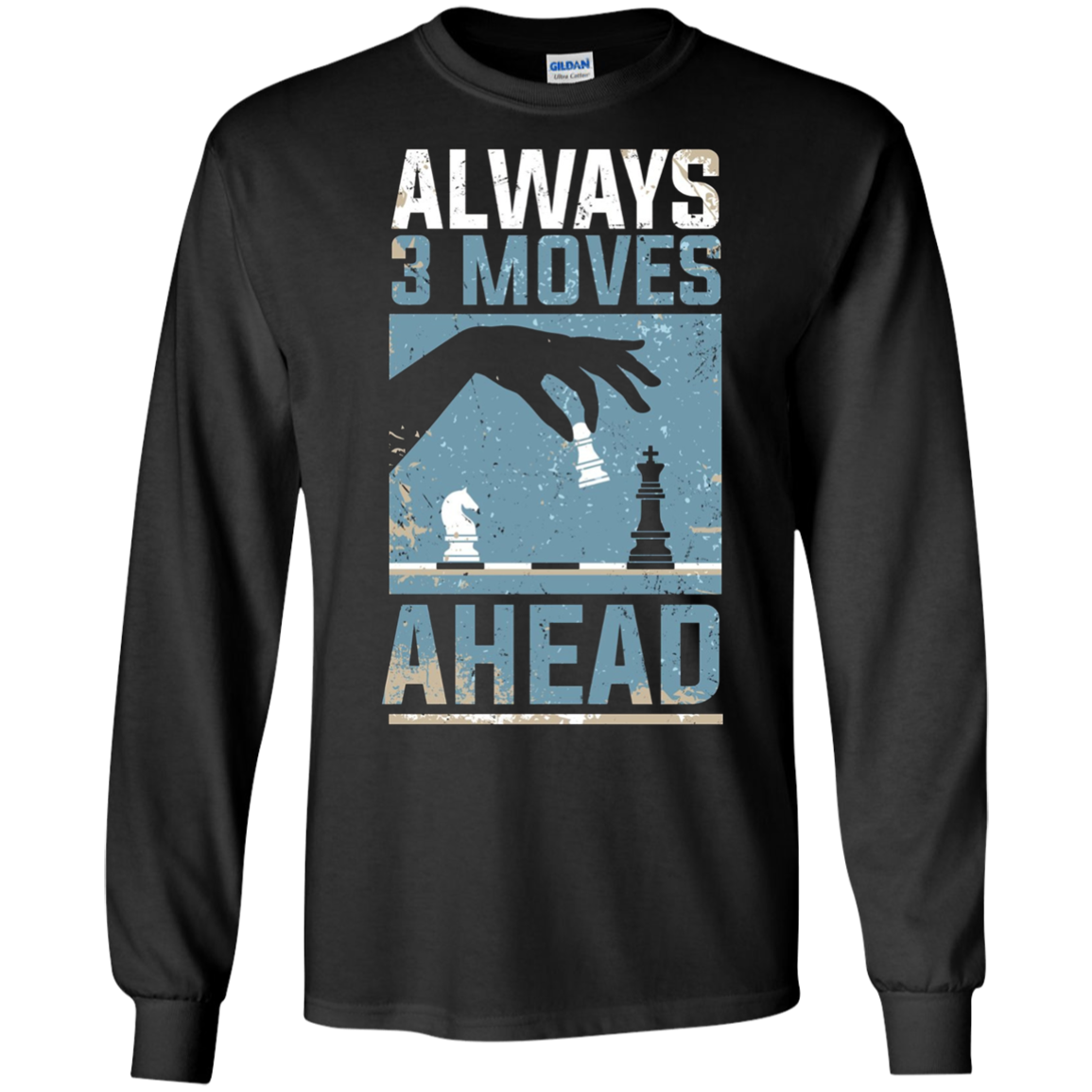 Witty Chess Tees - Always 3 Moves Ahead Vintage T-Shirt