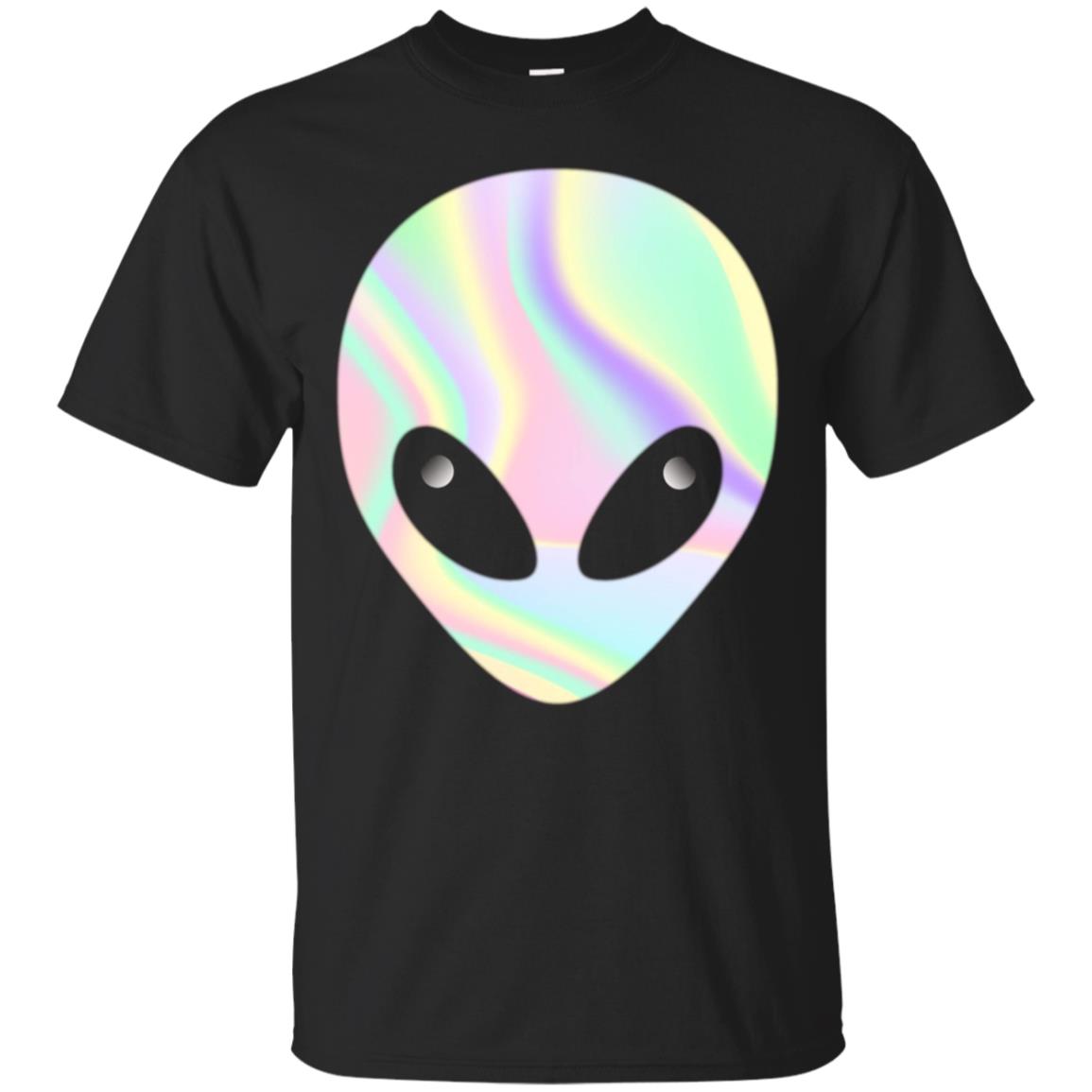 Alien Head T-Shirt Holographic Effect