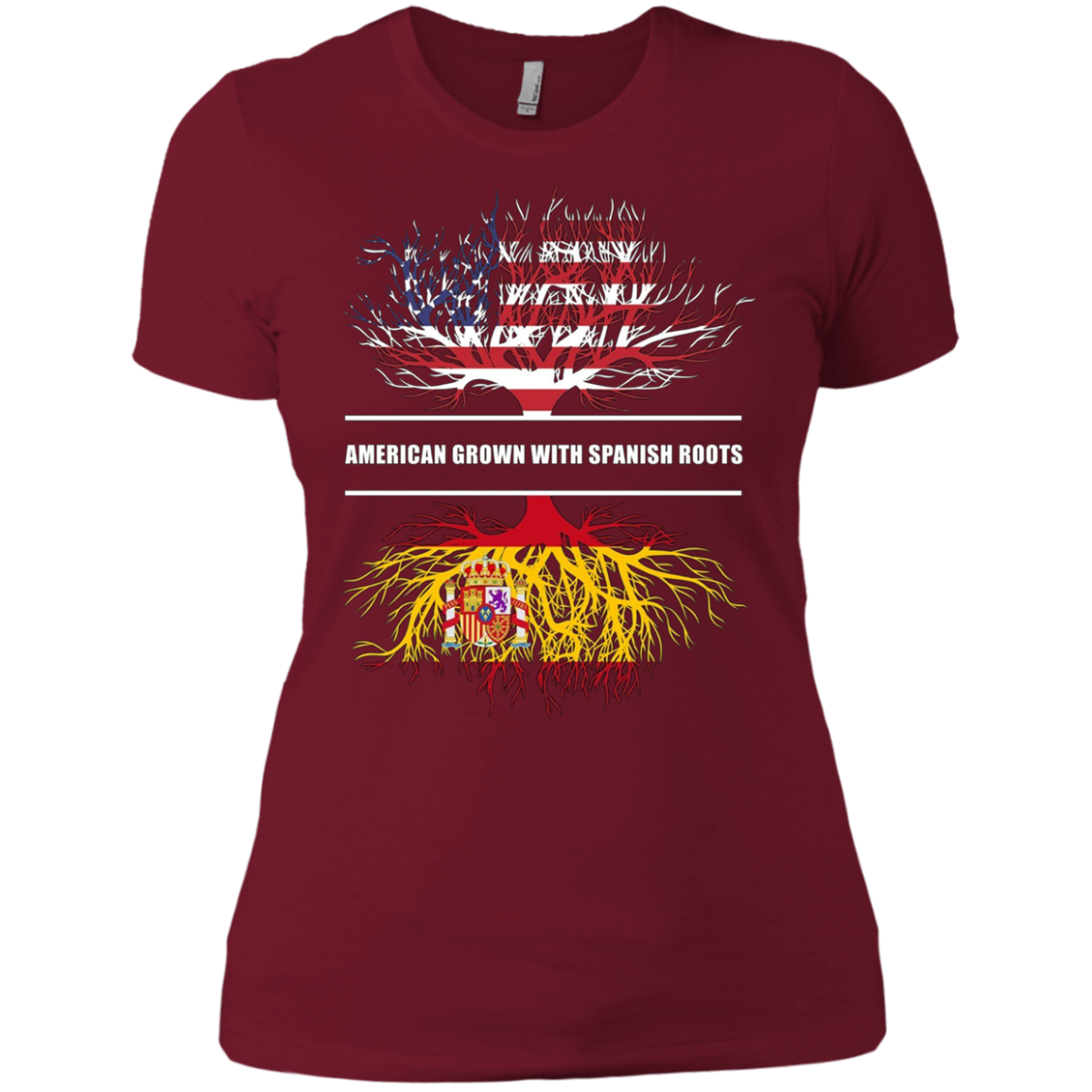 American Grown With Spanish Roots T-Shirt Spain Tee