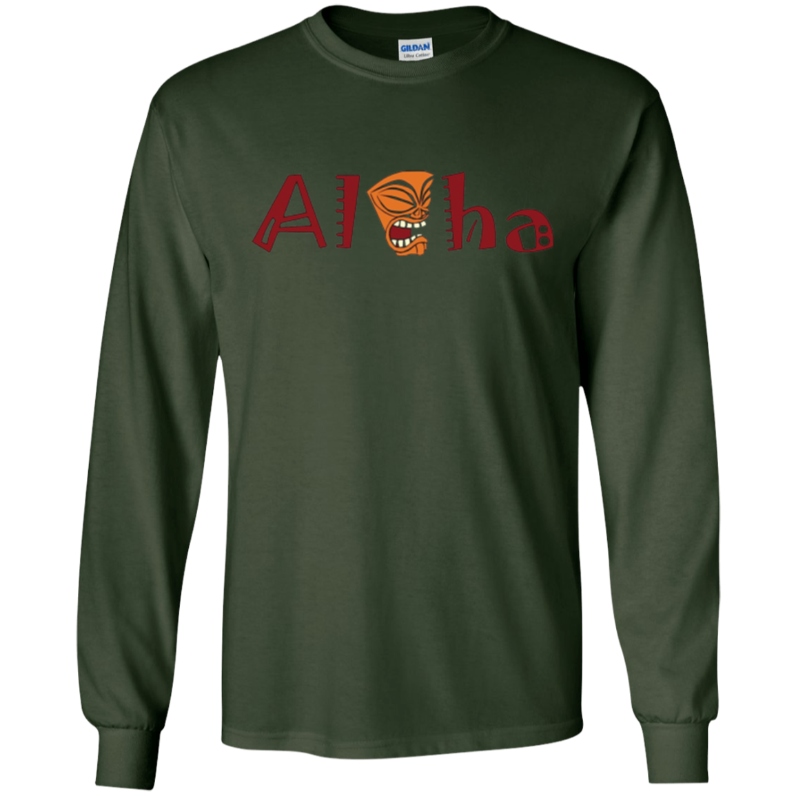 Aloha - Tiki Long Sleeve T-Shirt For Hawaii Lovers. Novelty