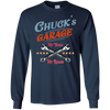 Image of Chuck's Garage funny long sleeve tee shirt