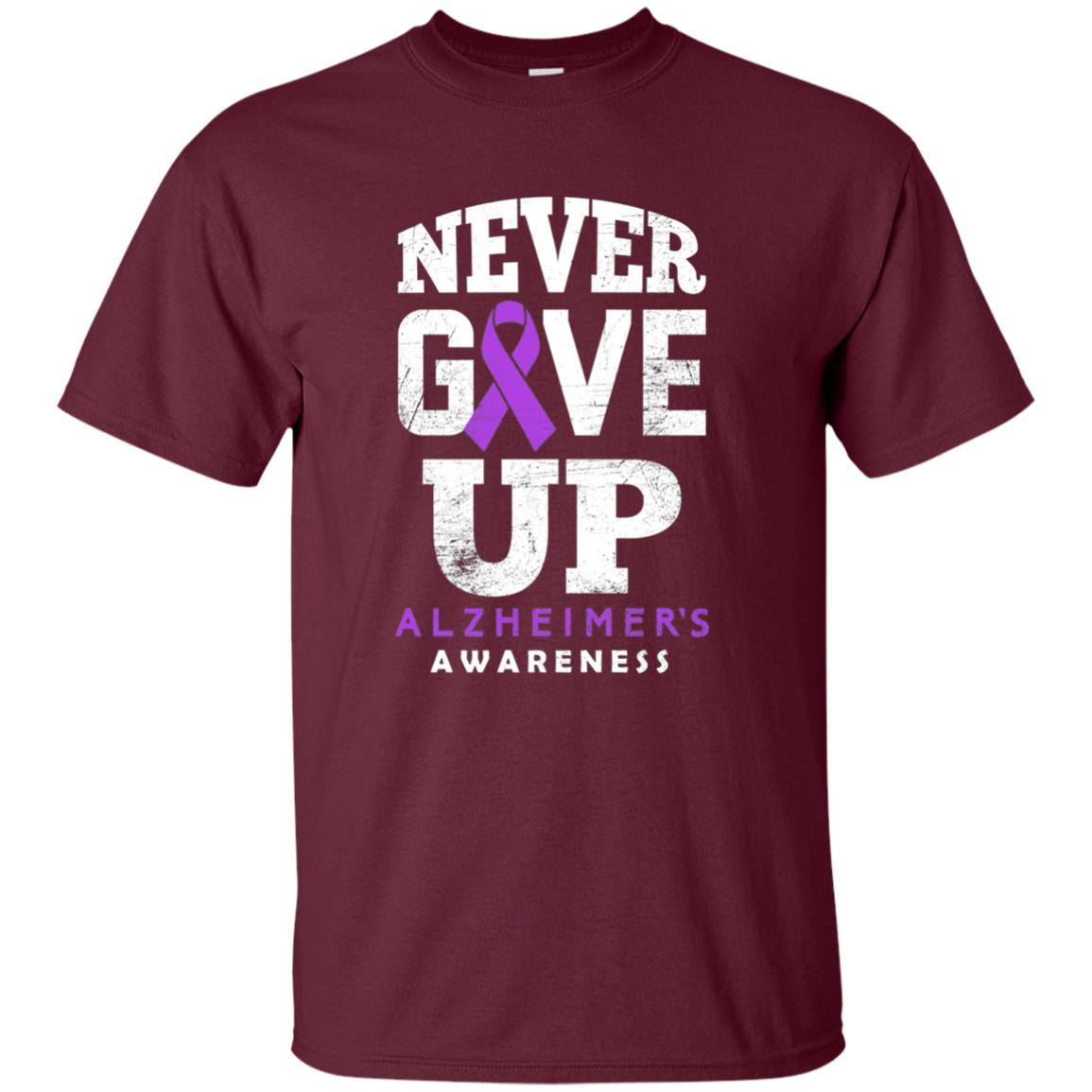 Alzheimer's Awareness Never Give Up Long Sleeve T-Shirt