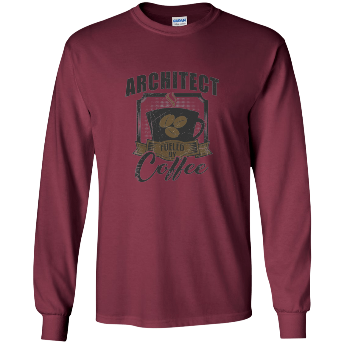 Architect Fueled By Coffee Funny Long Sleeve T-Shirt