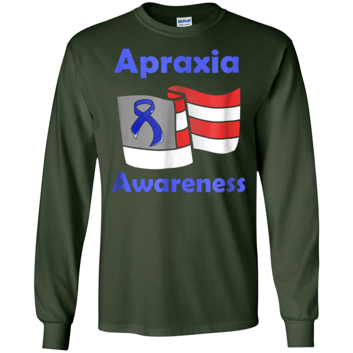 Apraxia Awareness American Flag T shirt
