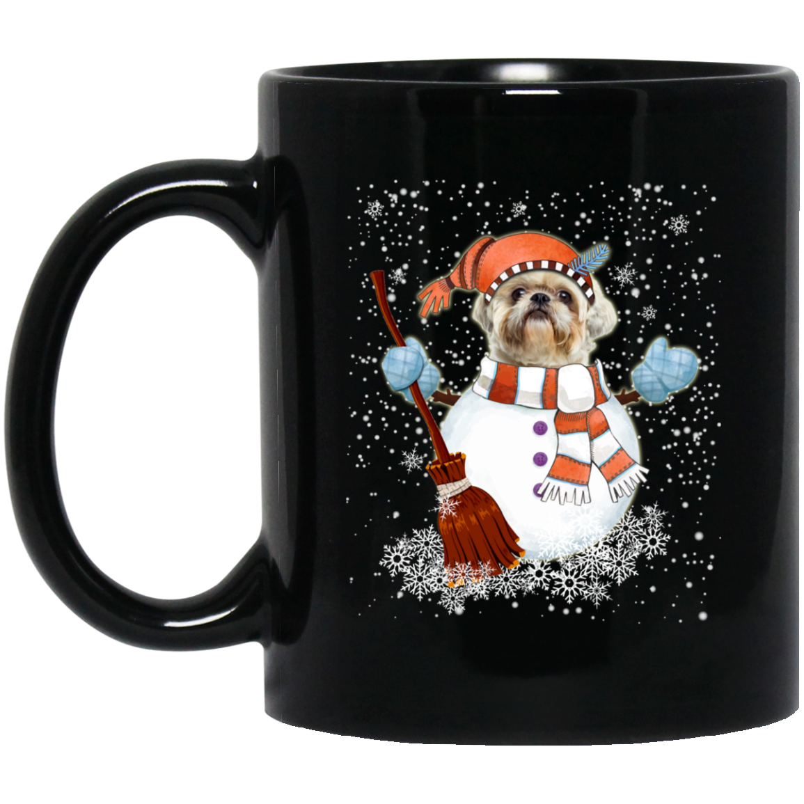 Christmas Snowman Shih Tzu Funny T-shirt