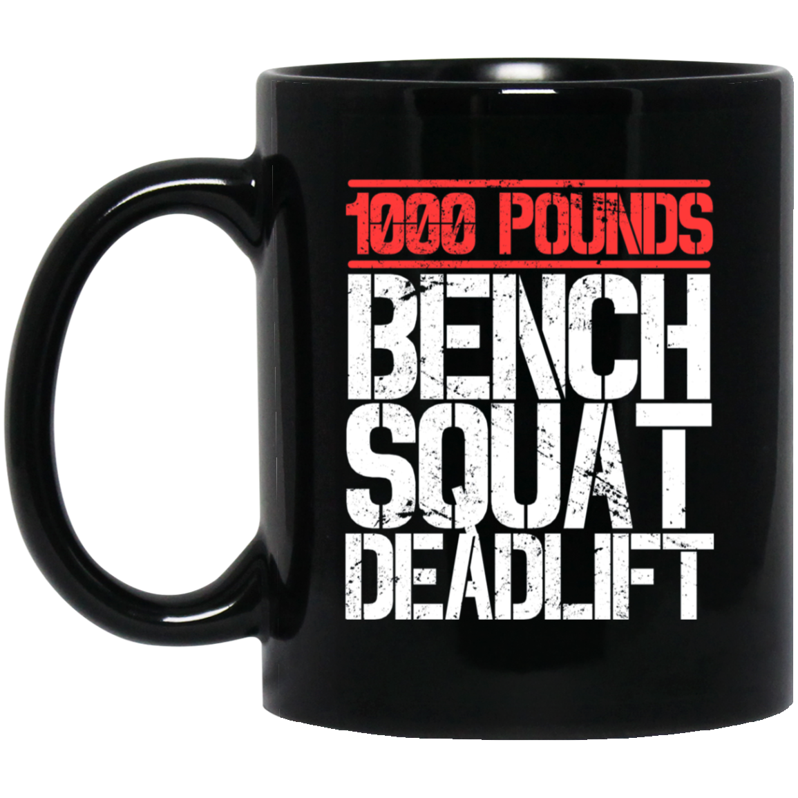 1000 Pounds, Bench Squat Deadlift Powerlifter Club T-Shirt