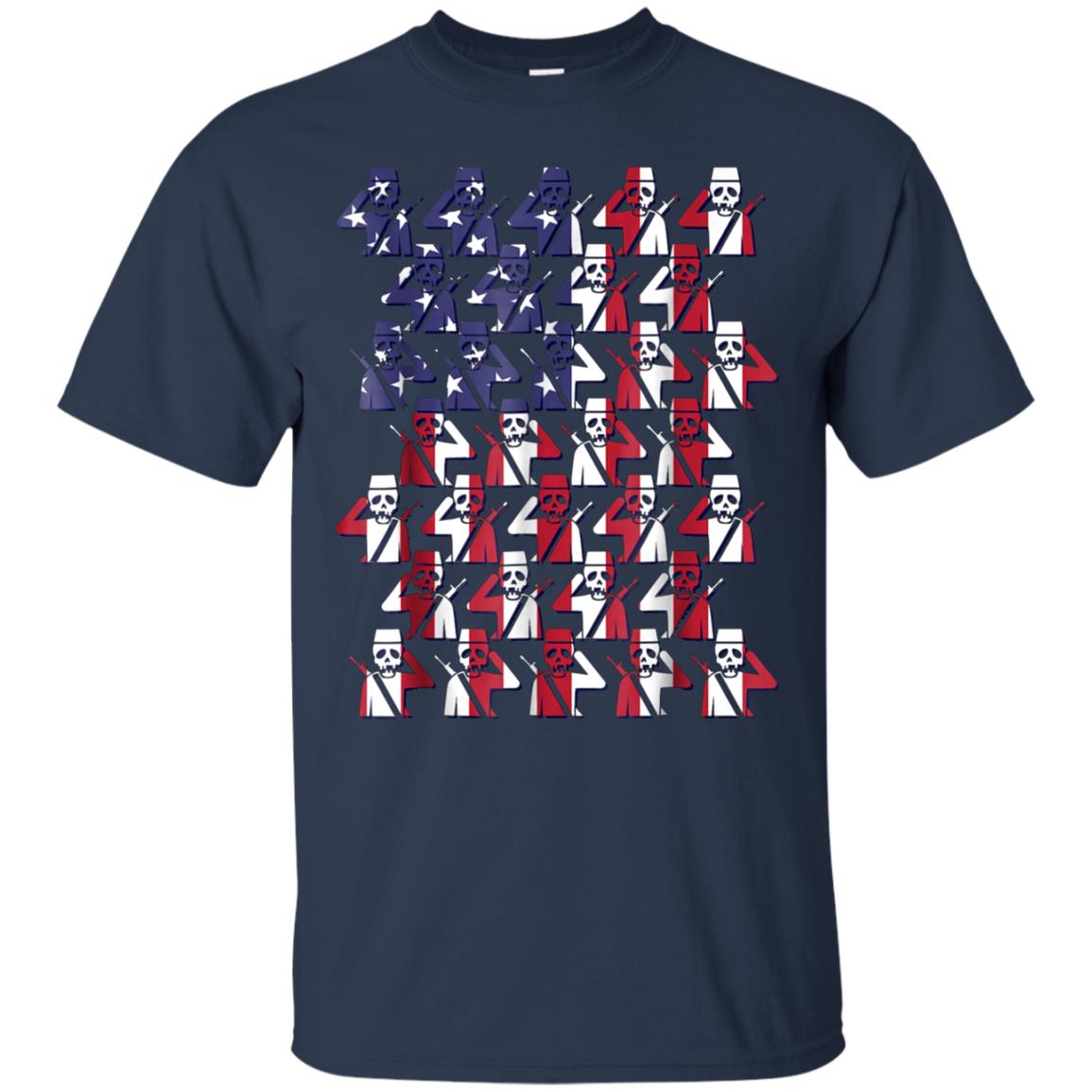 American Patriot Day Funny Skulls T Shirt Original Gift Tee