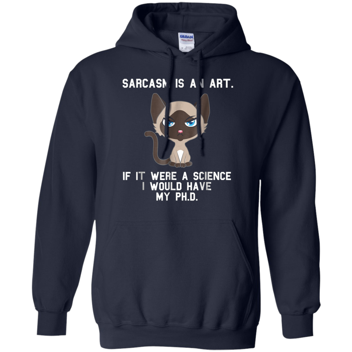Sarcasm is an art...Funny cute sarcastic cat t-shirt