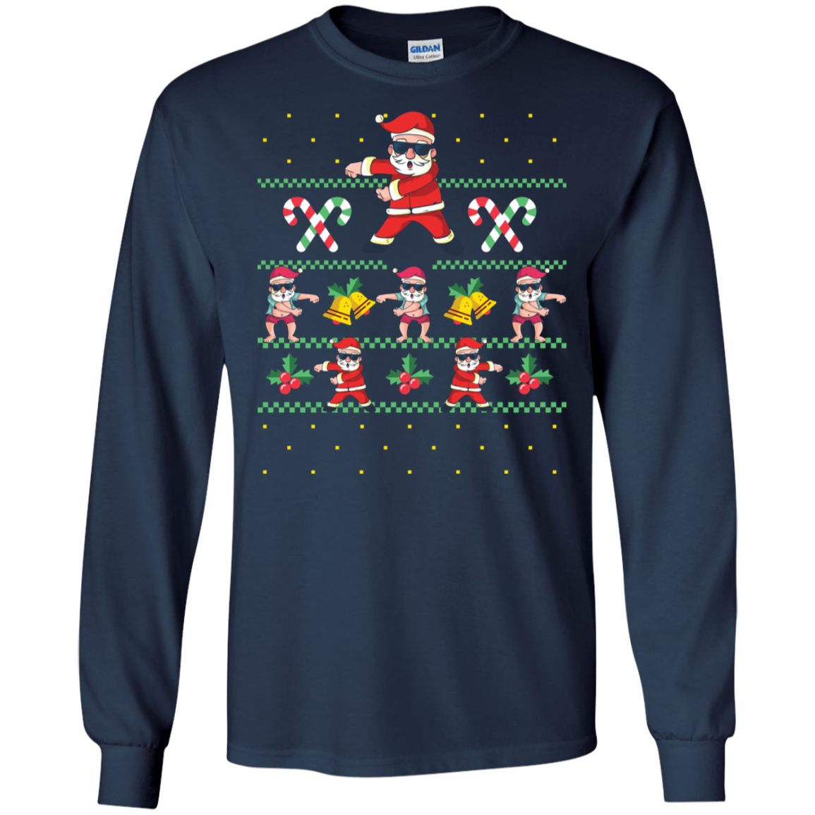 Santa Floss T-Shirt Funny Flossing Dance Ugly Sweater Meme