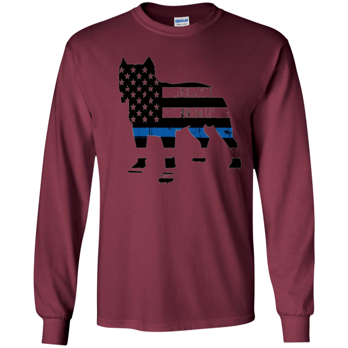 American Flag Pitbull T-Shirt