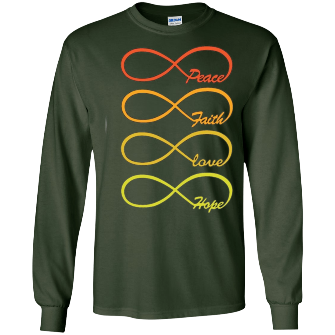 AfhhF Women's Infinity Peace Hope Faith Love Summer Short Sleeve T Shirts Funny Tees