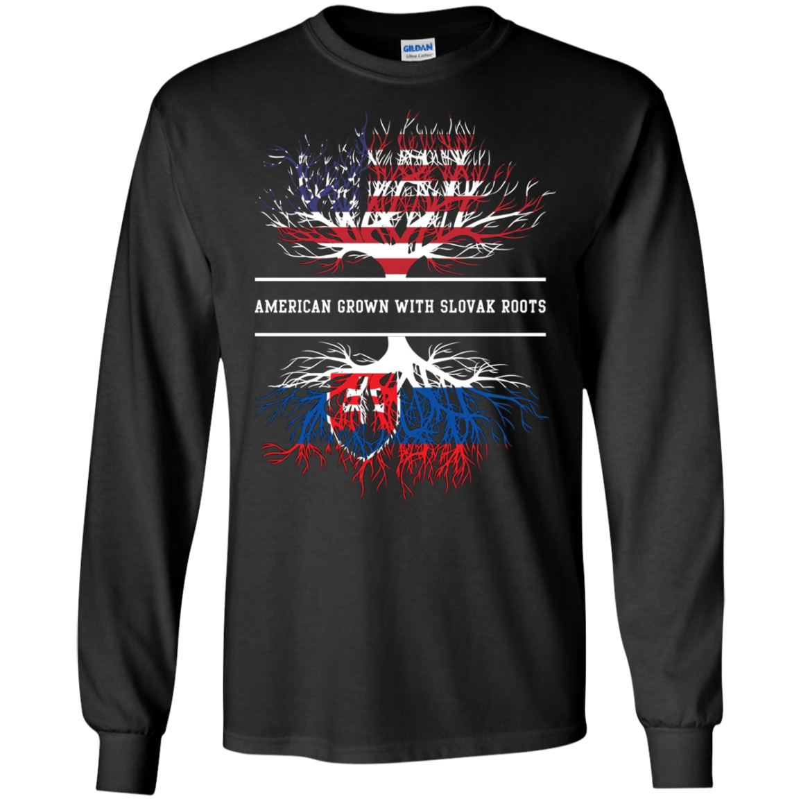 American Grown With Slovak Roots T-Shirt Slovakia Tee