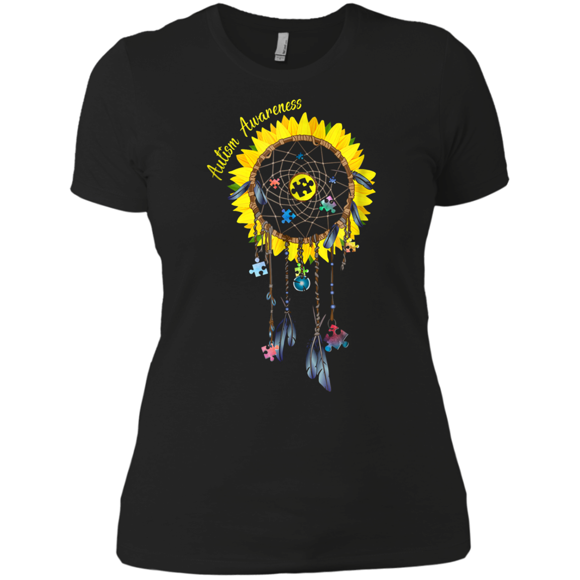 Autism Awareness Sunflower Dreamcatcher T-shirt