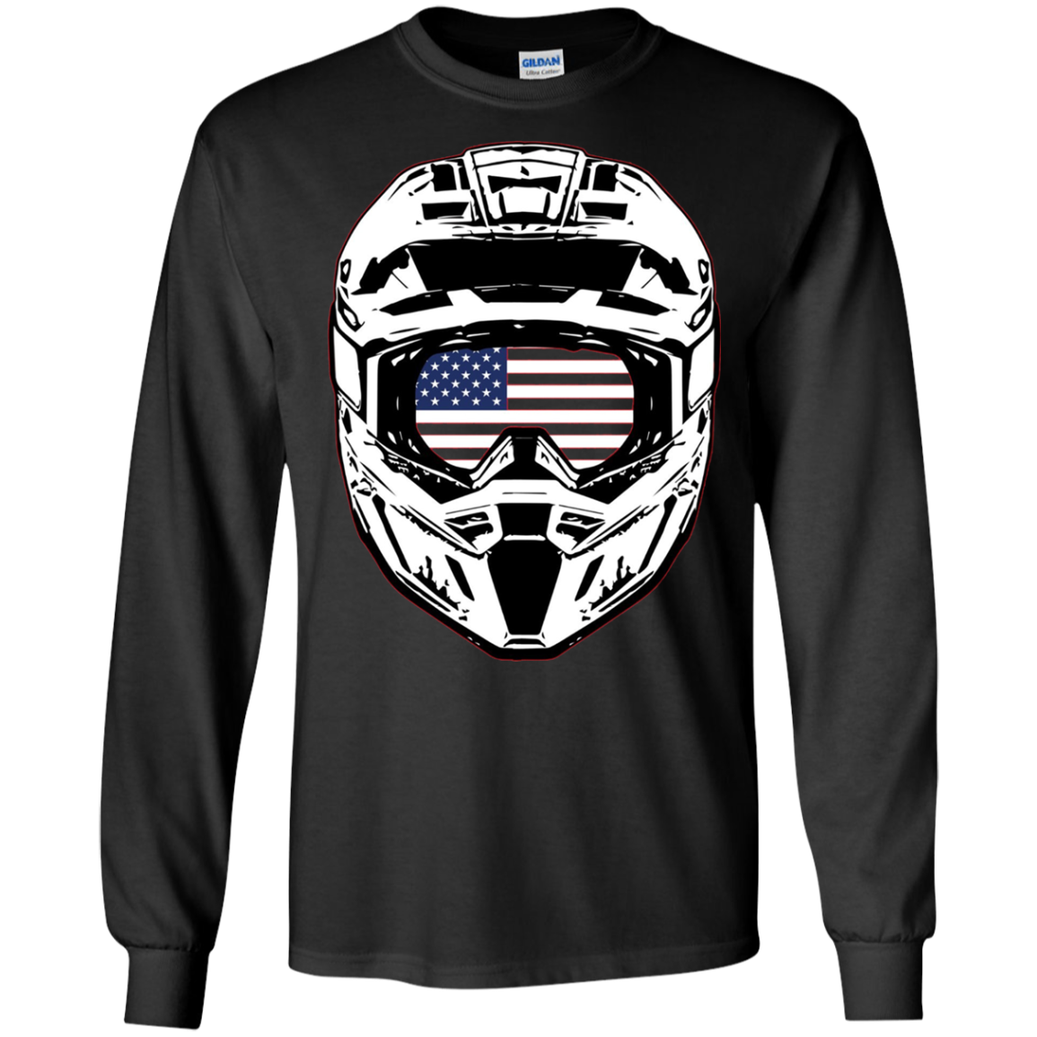 American Flag Moto / Snowmobile Helmet T-Shirt
