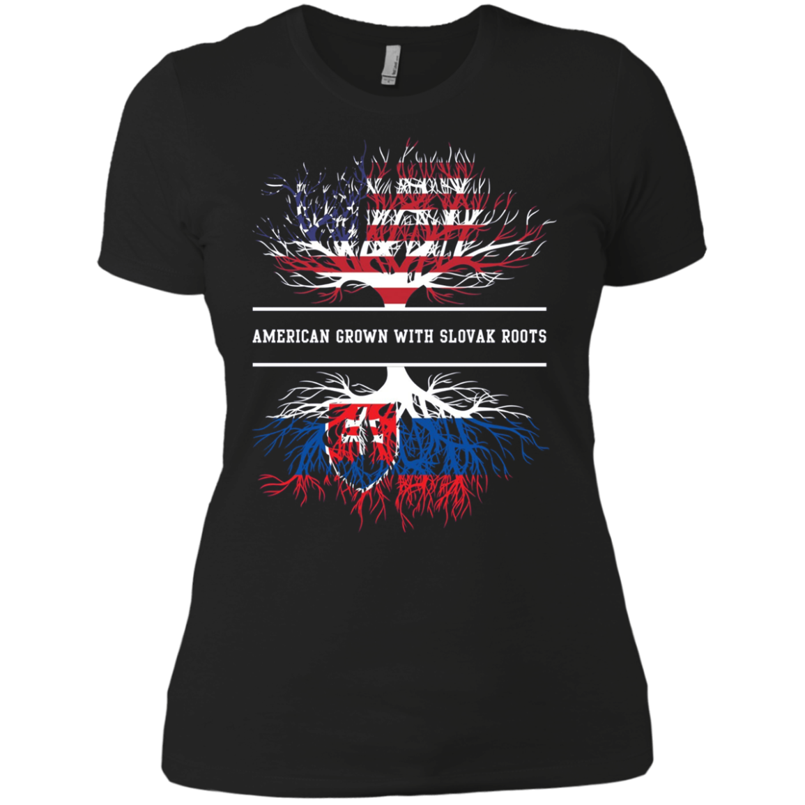 American Grown With Slovak Roots T-Shirt Slovakia Tee