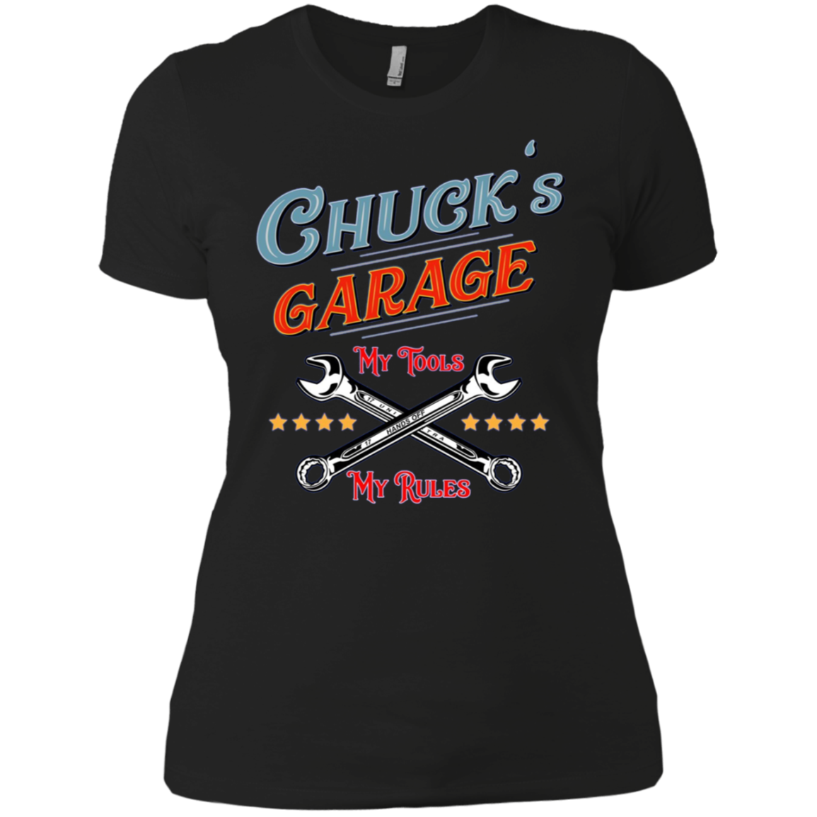 Chuck's Garage funny long sleeve tee shirt