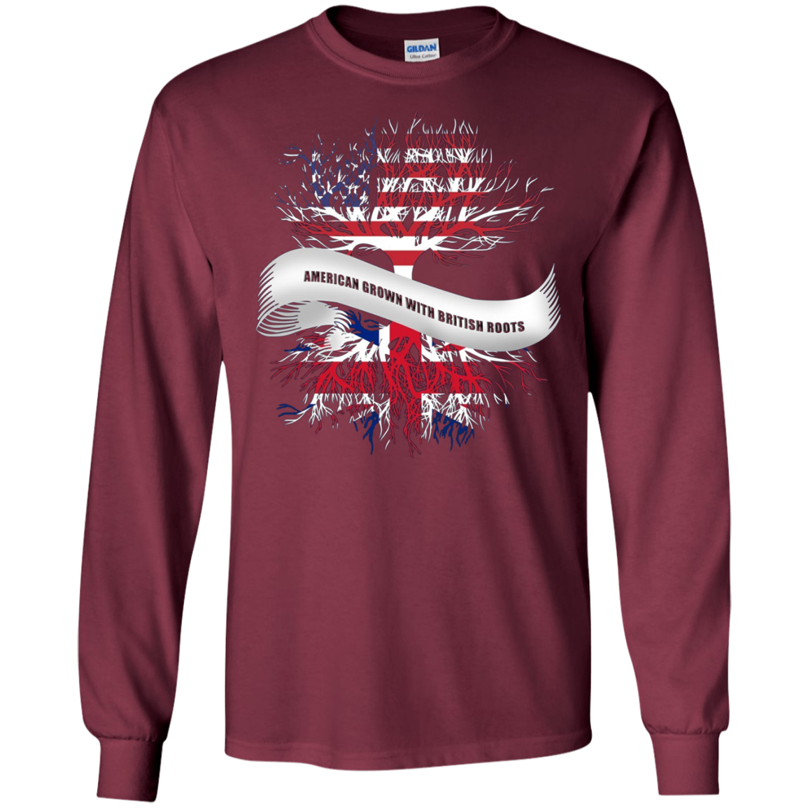 American Grown With British Roots T-Shirt Great Gift Tee