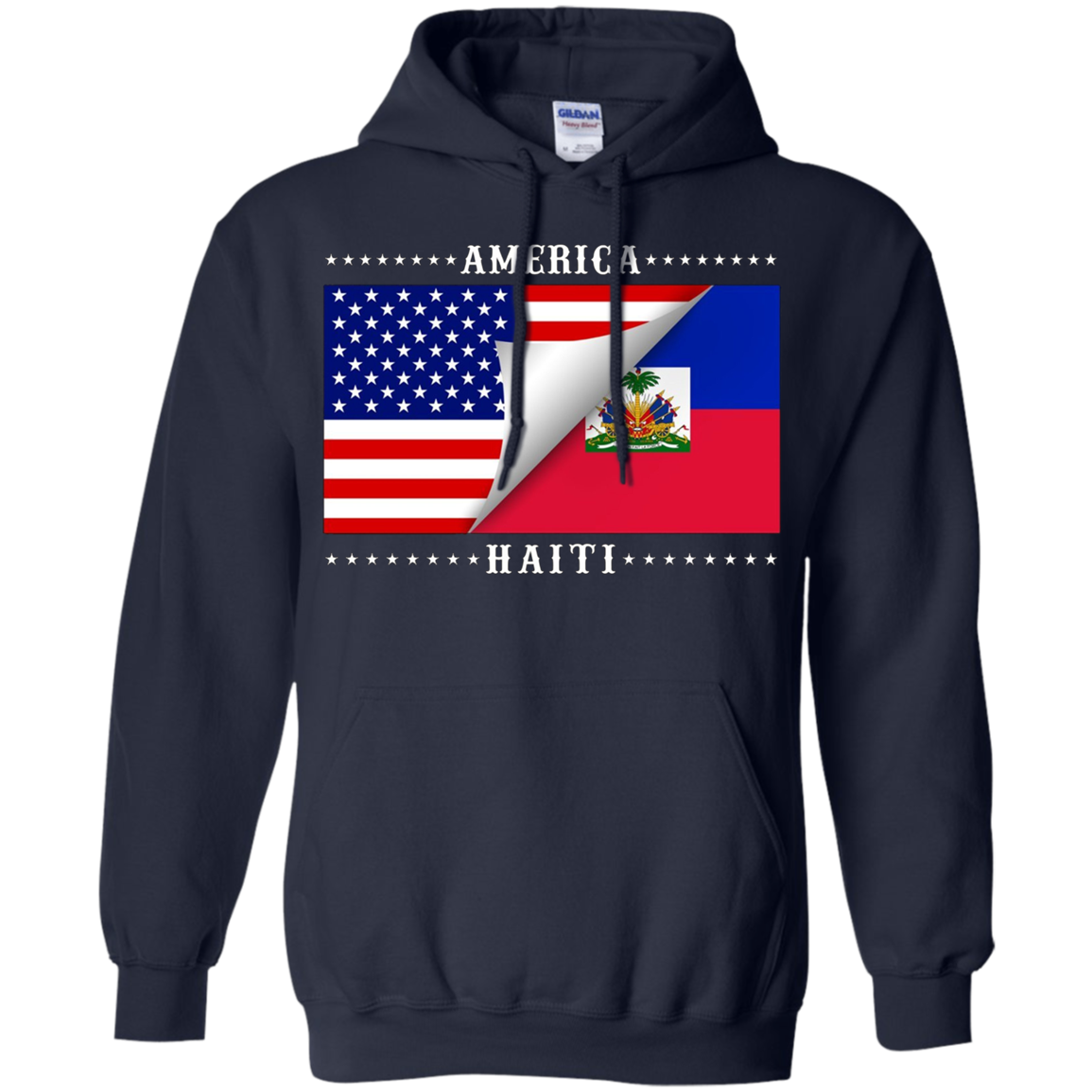 American Haitian Flag Stars T-Shirt Great Gift Tee