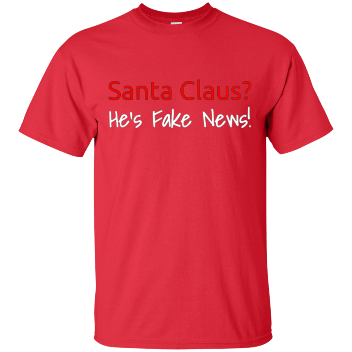 Santa Fake News T-Shirt Trump Joke Funny Christmas Gift