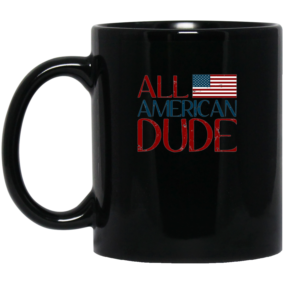 All American Dude 4th of July Patriotic America USA Shirt LS