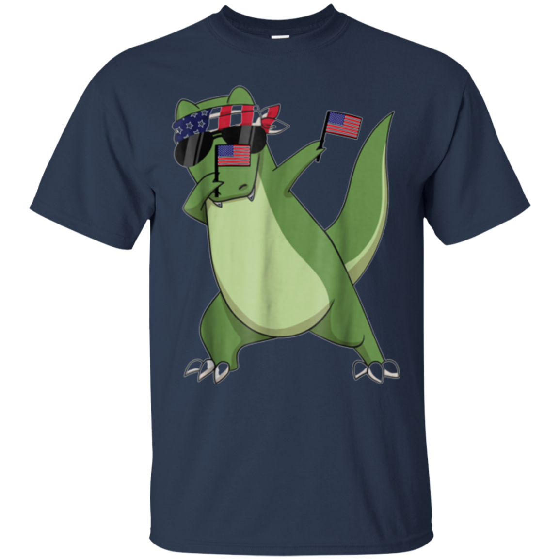 American Pride T-Rex Dinosaur USA Dabbing Funny T Shirt