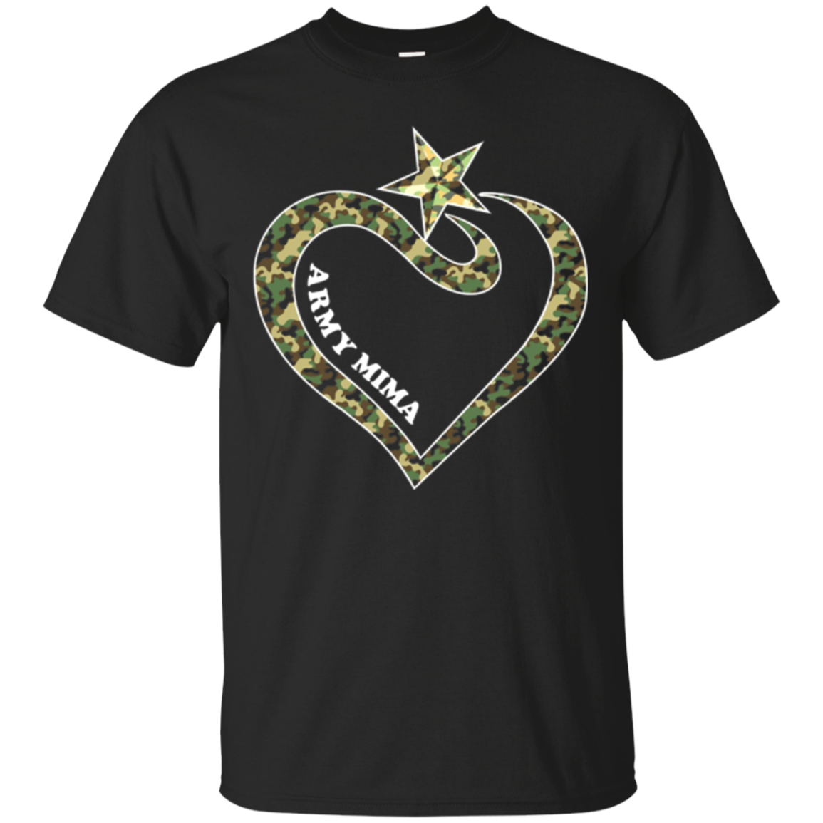 Army Mima With US Star Army Clothes T-Shirt Happy Mother