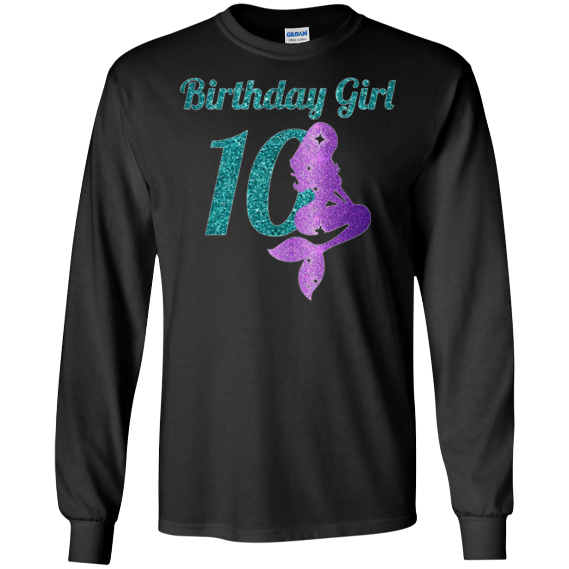 10th Birthday Girl Of Mermaid T-shirt 10 Years Old Mermaid